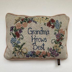 Vintage Tapestry Throw Pillow Scented Buckwheat Grandma Knows Best by Fashion